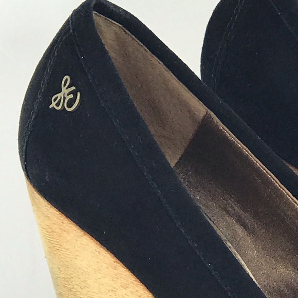 Sam Edelman Wesley Wedge 7.5M black suede - Picture 4 of 8